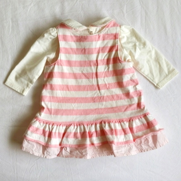 chaps preppy dropped waist jumper dress matching outfit set 3 months baby girl - Picture 6 of 8